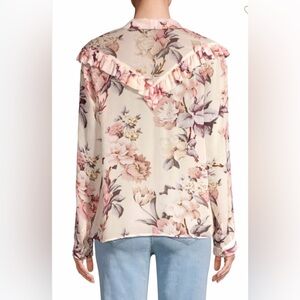 PAIGE Floral AmoreBlouse with Ruffle Trim